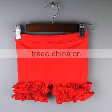 Red Ruffle Shorts Pants Summer Short Leggings Knee Length Icing Ruffle Pants Icing Shorties Girl Summer Shorts photo-2