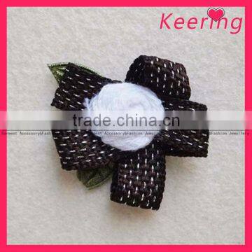 black decorative artificial flower for cap WFL-041