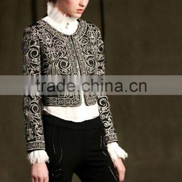 Auschalink Ladies Long Sleeve Fitted Embroidery Jackets Short Style Designs photo-3
