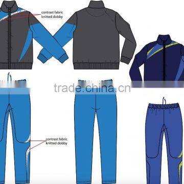 Factory OEM trainer polytricot suit Fashion Men's running sportswear