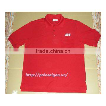 Mens' red polo shirt / viet nam polo shirt, cvc65/35