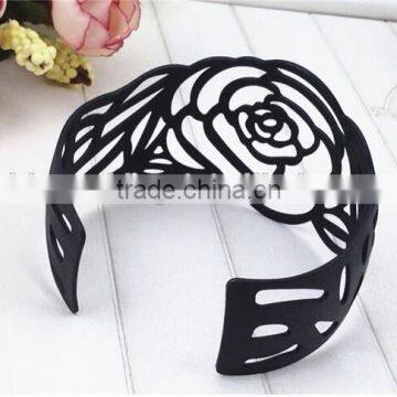 Preety Black Rose Hollow Jewelry Bangles for Girls photo-5