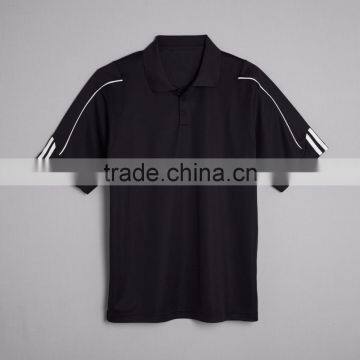 3 Strip Sleeve Moisture Polo Company Workers Uniform Custom Logo Heat Sealed on Back of Neck 100% Polyester Pique Mens Polo Whol photo-2