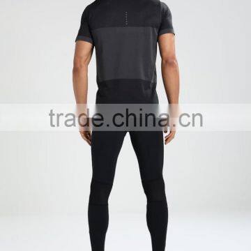 MGOO Custom Men Sport Comfortable Dry Fit T Shirt Two Color Combination Short Sleeve T Shirts photo-2