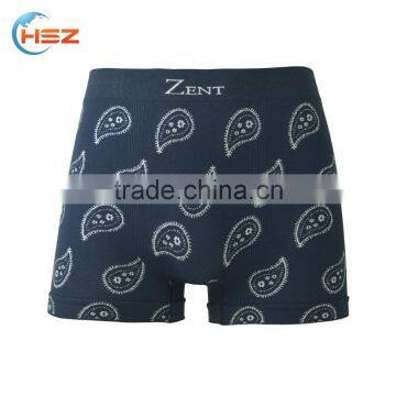 HSZ-0016 Underwear cartoon printed men shorts slimming in soft tough compression panty with butt plug