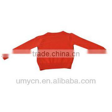 Girl's Cotton Ribbed Jacquard Pullover Sweater photo-2