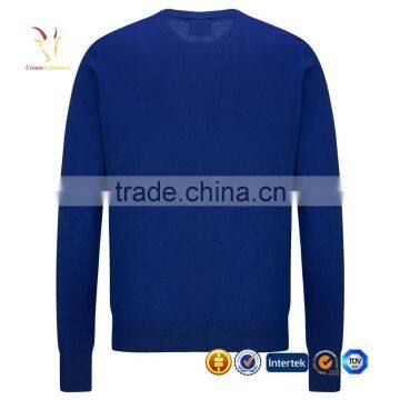 Latest Design Men Blue Cashmere Sweater Pullover Wool Sweater For Men photo-4