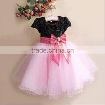 Com OEM Service Satin Beaded Flower Girl Dress photo-3