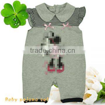 New 2014 summer Peter Pan collar baby boys/girls summer romper