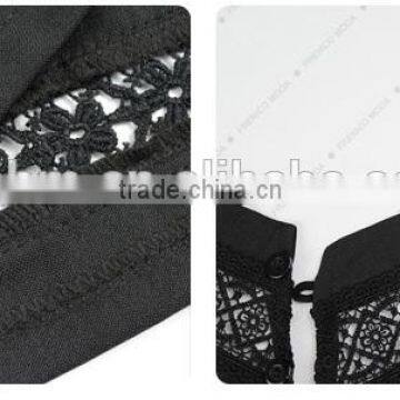 Wholesale Custom Fashion Chiffon Jumpsuits Black Woman Romper photo-5