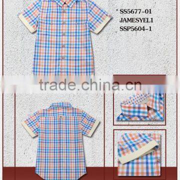 Designer Custom Short Sleeve Kids Shirt Boys Shirt photo-5