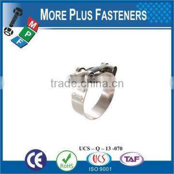 Made in Taiwan Stainless Steel german type hose clamp types of hose clamps T bolt hose clamp