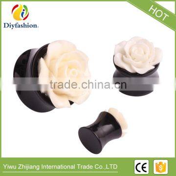 Hot Sell Colorful Rose Flower Acrylic Ear Plug Body Piercing photo-5