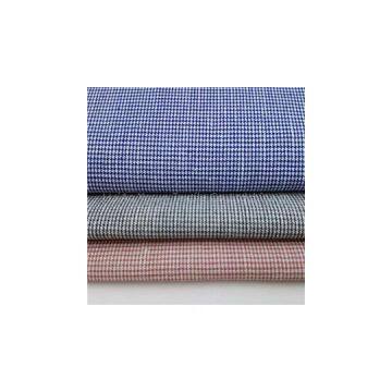 Fine Houndtooth Linen Stretch Fabric For Casual Coats