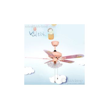 Cheap pink color girls room ceiling fans lighting