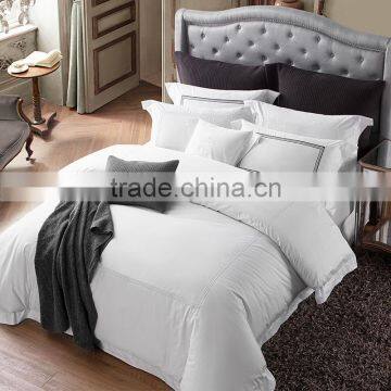 China supplier Dubai 4 Stars hotel egyptian cotton bed linen embroidering duvet cover set