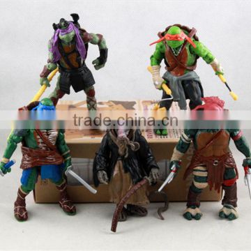 Teenage Mutant Ninja Turtles action figure set of 5pcs TMNT figure PVC toys Movie version TMNT figure