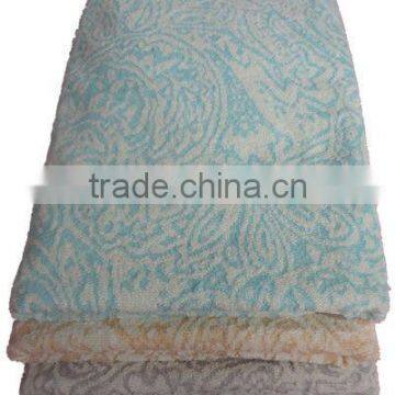 100%cotton stock jacquard bath towel