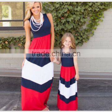 2017 Summer Sleeveless Maxi Dress Fashion Mommy and Me Clothes