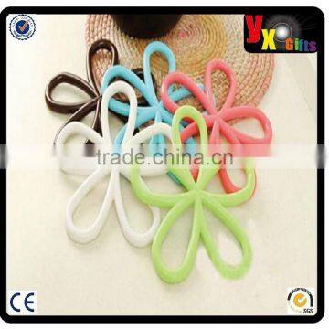 1PC High Quality PVC Soft Cup Coasters,Flower Shape Insulation Pads Non Slip Cup Mat Hot FZ2068 Free Shipping