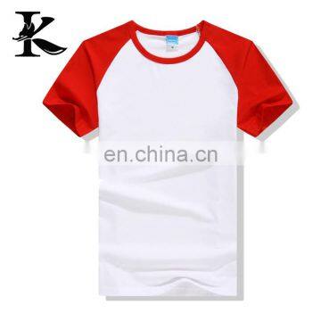 Wholesale contrast raglan short sleeves, custom logo t shirt