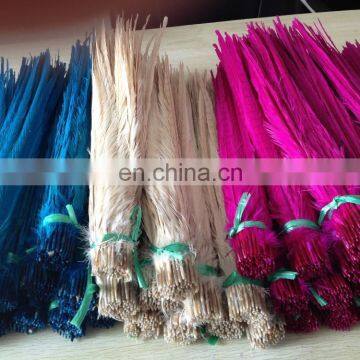 dyed and bleached 18-20inch ringneck pheasant tail feathers