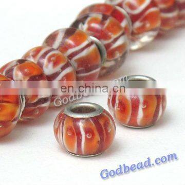 506 loely glass bead wholesale handmade murano lampwork glass european beads fit for charm bracelets