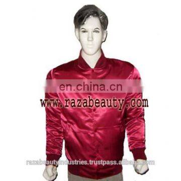 Maroon Satin Varsity Jackets, Burgundy Satin Baseball Jackets