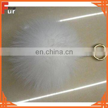 Fox Fur Pom Pom Keychain for Handbag