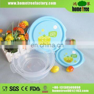 Nontoxic Customized Round Microwaveable Chinese Take Out Plastic Keep Fruit Fresh Packing Boxes Set