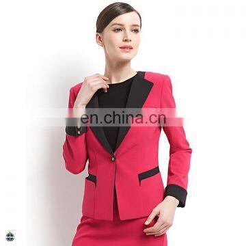 T-WB505 Splicing Latest Design Blazers Business Women Formal Suits