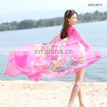 Fashionable Most Popular Print Fashion Women's Silk Scarf photo-3