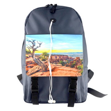 Sublimation Computer Bag With Ear Phone Hole-Blue photo-3
