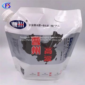 Building waterproof coating glue liquid vertical nozzle packing bag 5L paint pure water stand with nozzle bag