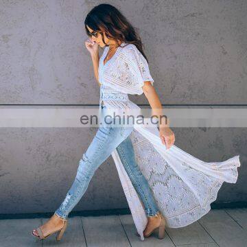 Lace Cover up Sarong Long Beach Cover up Robe de Plage Vestidos de Playa Kaftan Pareo Beach Bathing Suit Cover Ups Beach Dress photo-3