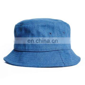 Summer hat for men wholesale blue denim sun bucket hat