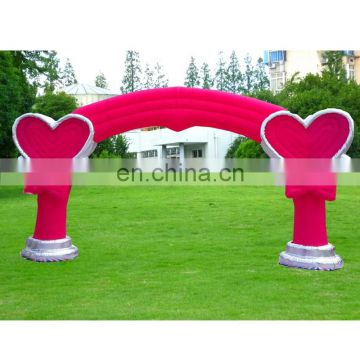 Customized Outdoor Inflatable Wedding Arch Inflatable Loving Heart Arch For Party