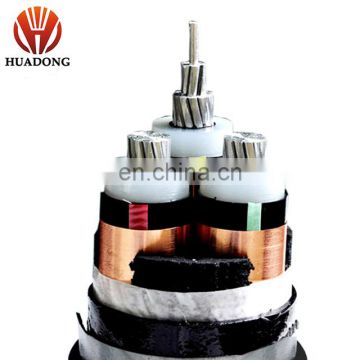 Huadong cable  Medium Voltage  suppliers 18/30kv all sizes 3 core aluminium cable for turkey