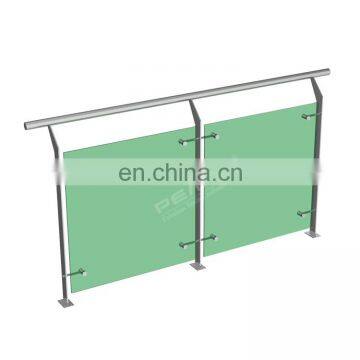 Balcony Handrails Stainless Steel Glass Railing For Outdoor