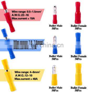 Hampool Factory Direct Brass Wire End Terminals Motor Non-shrink Bullet Connectors photo-5