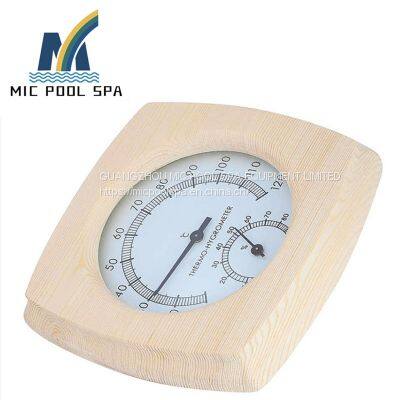 Sauna Accessories Plastic Temperature Moisture Meter With Golden Color Strip photo-3
