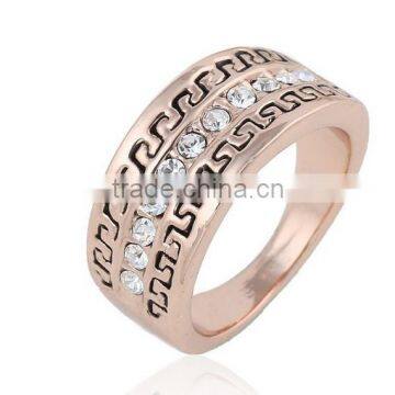 2015 new model Hollow out gold ring for wholesale beauty ring anillo para mujer