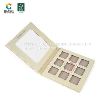Guangdong magnetic eyeshadow palette box paper packaging carton factory naked eyeshadow palette