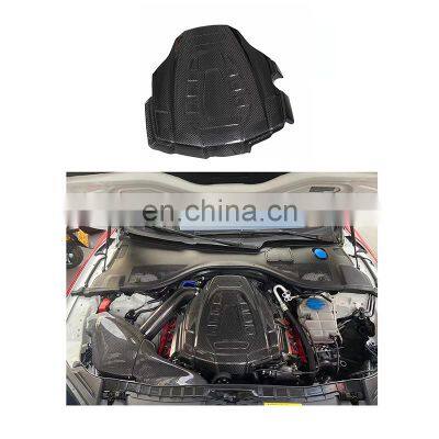 Big Promotion Perfect Fitment Aerodynamic Hood Trim Air Inlet Dry Carbon Fiber Air Intake Kit For AUDI A7 C7 3.0T