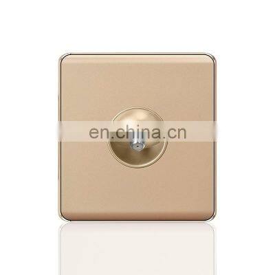 Type 86 UK/EU Standard Satellite Wall Socket 16A Flame retardant PC Panel Socket and Switches Electrical Metal Frame