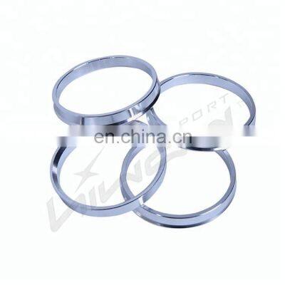 4 pieces Silver Aluminum Hubcentric Rings 57.1mm ID to 73.1mm OD