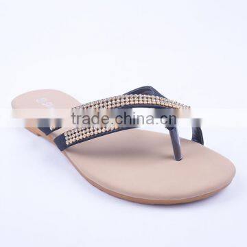 Sexy Woman New Soft Cheap Beach Slippers With Rhinestone Decoration photo-3