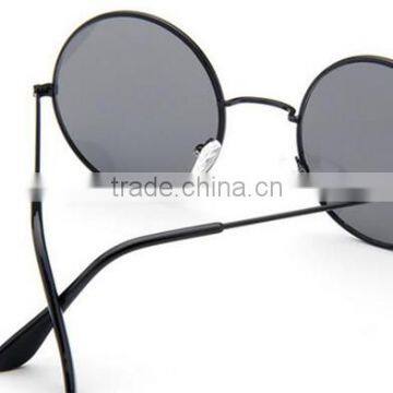 Women Ladies Female Fashionable Custom Black Full Metal Frame Small Round Sunglasses photo-5