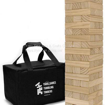 Customize Classic Giant Janga Wooden Blocks Tower Stacking Game, Tumbling Tower Lawn Game With Storage Bag photo-3