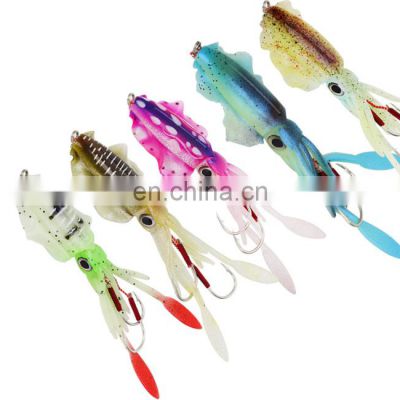 Amazon hot 15cm60g UV/ luminous  squid jig lure  sea fishing lure  baits deep sea boat baits